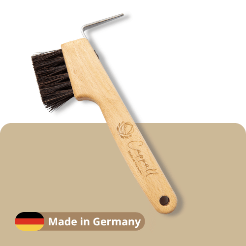 Hufkratzer mit Bürste aus Holz